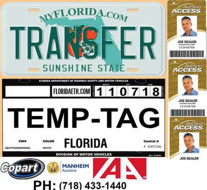 temporary plates/temporary tag/dealer plates for sale in NEW YORK, NY