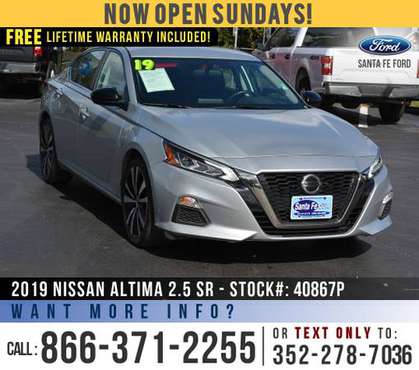 2019 Nissan Altima 2 5 SR Bluetooth, Leather Seats, Touchscreen for sale in Alachua, FL