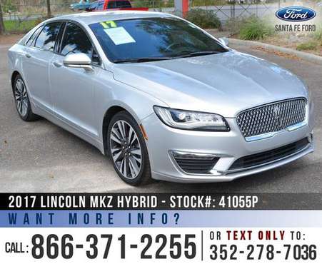 2017 Lincoln MKZ Hybrid Select Touchscreen, SYNC, Remote Start for sale in Alachua, AL