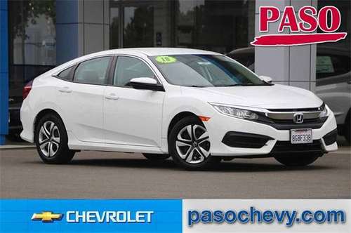 2018 Honda Civic LX - - by dealer - vehicle automotive for sale in Paso robles , CA