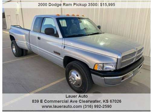 2000 Dodge Ram 3500 // 5.0 CUMMINS // 102k MILES! // 5-SPEED MANUAL... for sale in Clearwater, KS