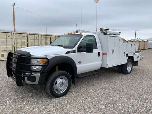 2011 FORD F550 REG CAB DIESEL 4WD W/ UTILITY BED & CRANE - cars &... for sale in Noble, MO