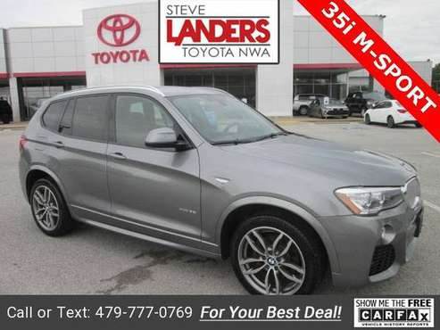 2016 BMW X3 xDrive35i suv Mineral Silver Metallic for sale in ROGERS, AR
