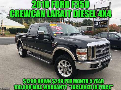 !!*2010 FORD F350 LARIAT CREWCAB 4X4 DIESEL PICKUP*!! for sale in Rowley, MA