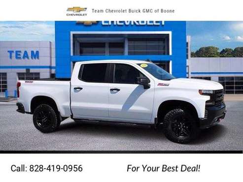 2019 Chevy Chevrolet Silverado 1500 LT Trail Boss pickup White for sale in Boone, NC