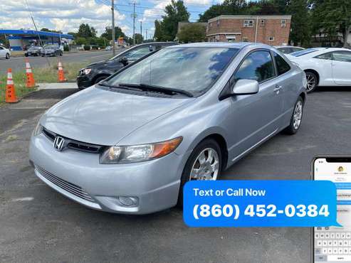 2006 HONDA CIVIC LX 1 8L COUPE 1 8L Auto Carfax Must See for sale in Plainville, CT