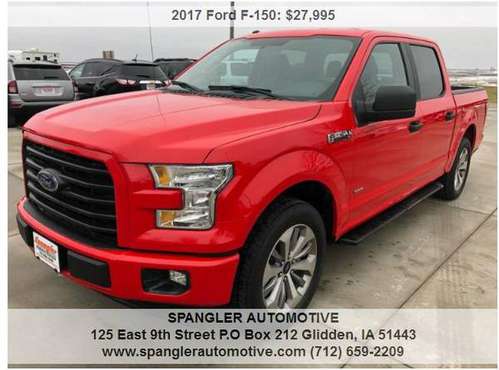 2017 FORD F150 XL SUPERCREW*2WD*LEATHER*36K MILES*BACKUP CAMERA*SHARP! for sale in Glidden, IA