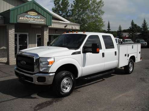 2016 ford f350 f-350 crew cab utility bed box 4x4 gas 6.2 V8 4wd for sale in Forest Lake, WI