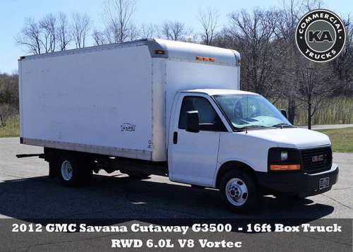 2012 GMC Savana G3500 - 16ft Box Truck - RWD 6 0L V8 Vortec (178144) for sale in Dassel, MN