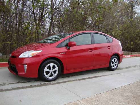 Exceptional 2013 Toyota Prius Model 4 red w/tan Leather NAV 50MPG !... for sale in Plano, TX
