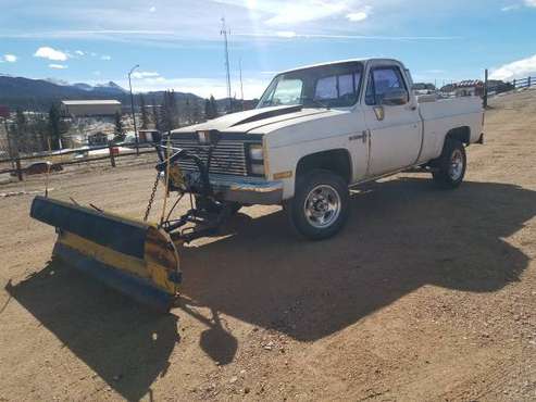1986 Chevrolet k10 with plow PRICE LOWERED! - - by for sale in Divide, CO
