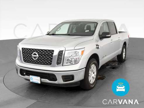 2017 Nissan Titan Crew Cab SV Pickup 4D 5 1/2 ft pickup Silver for sale in Fort Worth, TX