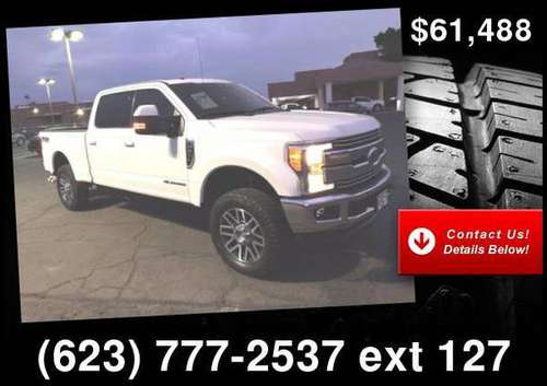 2017 Ford F-250 Lariat Crew Cab 4WD White - cars & trucks - by... for sale in Glendale, AZ