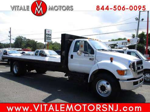 2011 Ford F-750 REG CAB 24 FOOT FLAT BED TRUCK for sale in South Amboy, PA