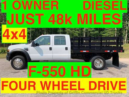 2008 *Ford* *F550HD CREW CAB 4X4 RACK STAKE TRUCK JUST 48k MI for sale in Franklinton, NC