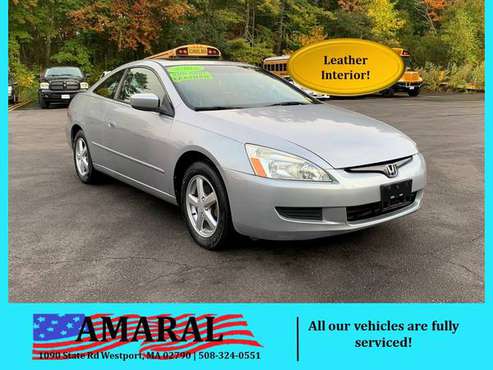 2004 Honda Accord Coupe EX- all leather interior! - cars & trucks -... for sale in Westport , MA