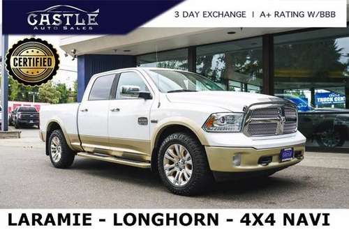 2013 Ram 1500 4x4 4WD Certified Dodge Laramie Longhorn Edition Truck for sale in Lynnwood, WA