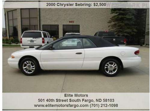 2000 Chrysler Sebring Convertible, 2 Door, Only 98K, Sharp! - cars &... for sale in Fargo, ND