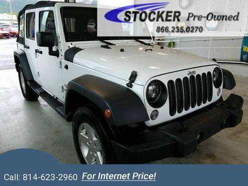 2017 Jeep Wrangler Unlimited Sport Convertible Bright White Clearcoat for sale in State College, PA