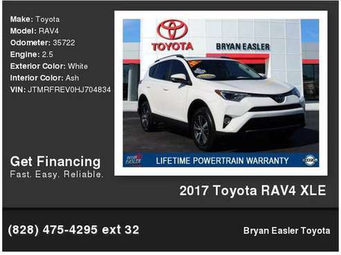 2017 Toyota RAV4 XLE - cars & trucks - by dealer - vehicle... for sale in Hendersonville, NC