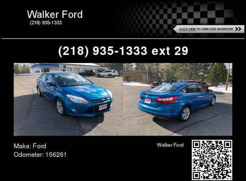 2012 Ford Focus SEL - cars & trucks - by dealer - vehicle automotive... for sale in Walker, MN