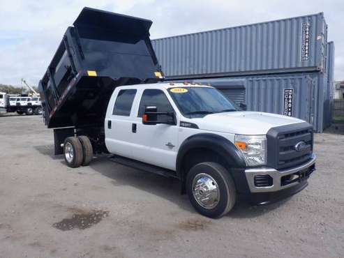 2013 Ford F450 Crew Cab 9 Foot Dump Landscaping Truck - cars &... for sale in Ronkonkoma, NY