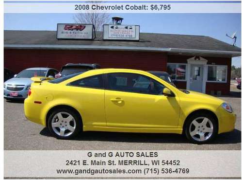 2008 Chevrolet Cobalt Sport 2dr Coupe 116701 Miles for sale in Merrill, WI