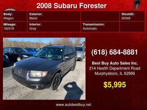 2008 Subaru Forester 2.5 X AWD 4dr Wagon 4A Call for Steve or Dean -... for sale in Murphysboro, IL