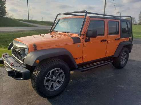 2013 JEEP WRANGLER UNLIMITED SAHARA NEW TIRES LOADED ORANGE - cars & for sale in Kewanee, IL