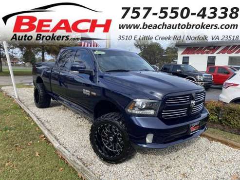 2016 Ram 1500 SPORT CREW CAB 4X4, WARRANTY, LIFTED, LEATHER - cars &... for sale in Norfolk, VA