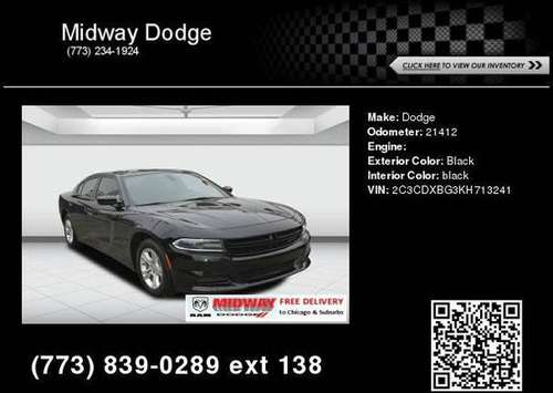 2019 Dodge Charger SXT - cars & trucks - by dealer - vehicle... for sale in Chicago, IL