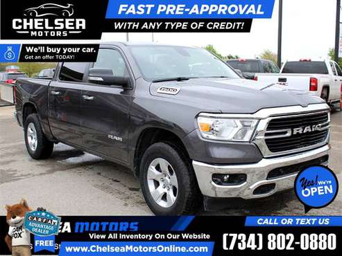 600/mo - 2019 Ram 1500 Big Horn/Lone Star 4WD! Crew 4 WD! Crew for sale in Chelsea, MI