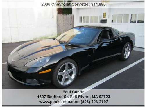 2006 Chevrolet Corvette Coupe Black for sale in Fall River, MA