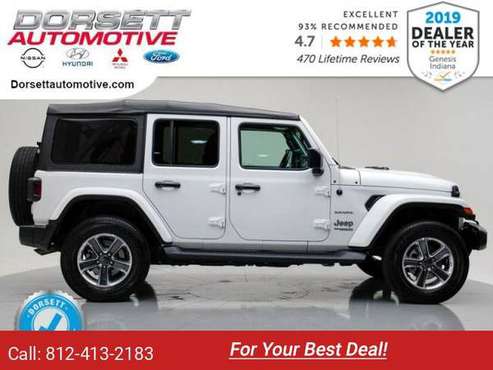 2020 Jeep Wrangler Unlimited hatchback Bright White Clearcoat - cars... for sale in Terre Haute, IN