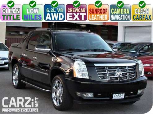 2009 Cadillac Escalade EXT Truck Clean Title All Black Navigation 131k for sale in Escondido, CA