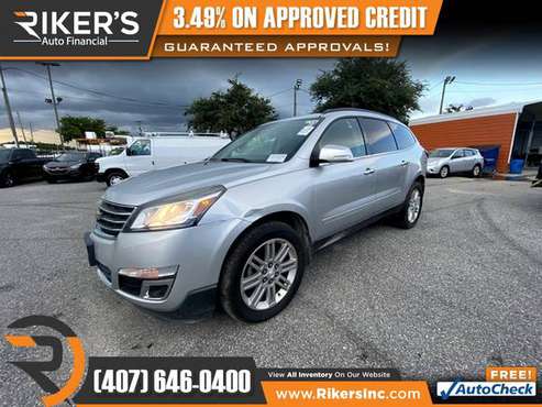 $158/mo - 2015 Chevrolet Traverse LT 1LT - 100 Approved! - cars &... for sale in Kissimmee, FL