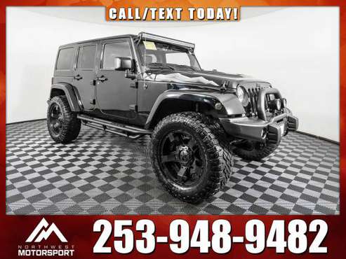 Lifted 2015 *Jeep Wrangler* Unlimited X Edition 4x4 - cars & trucks... for sale in PUYALLUP, WA