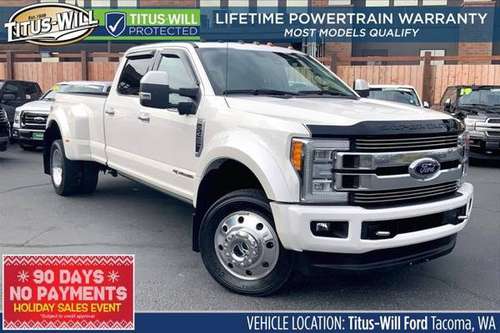 2018 Ford Super Duty F-450 DRW Diesel 4x4 4WD Truck Limited Crew Cab... for sale in Tacoma, WA