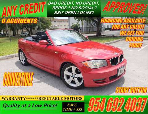 2009 BMW 128i CONVERTIBLE 0 ACCIDENTS MEMORY SEATS START BUTTON for sale in Hollywood, FL