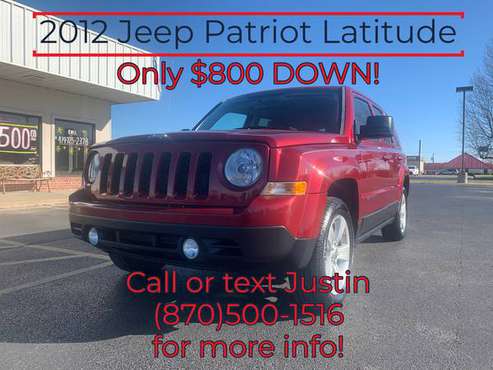 2012 Jeep Patriot latitude - $800 down - easy approval - cars &... for sale in Springdale, AR