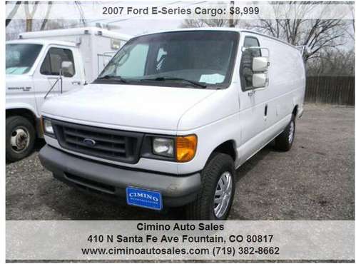 2007 Ford E-Series Cargo E 350 SD 3dr Extended Cargo Van - cars & for sale in Fountain, CO