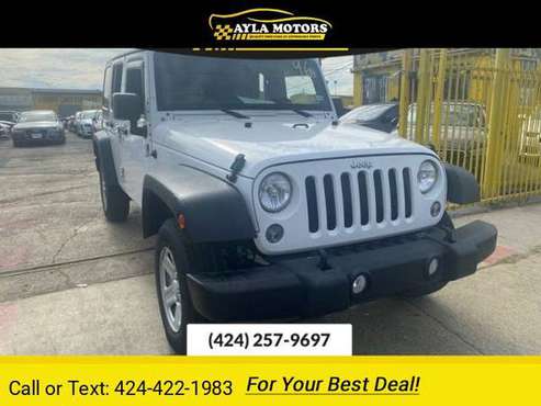 2015 Jeep Wrangler Unlimited Sport suv Bright White Clearcoat - cars... for sale in INGLEWOOD, CA