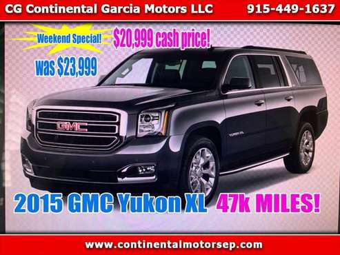 2015 GMC Yukon XL SLT 1/2 Ton 4WD for sale in El Paso, TX