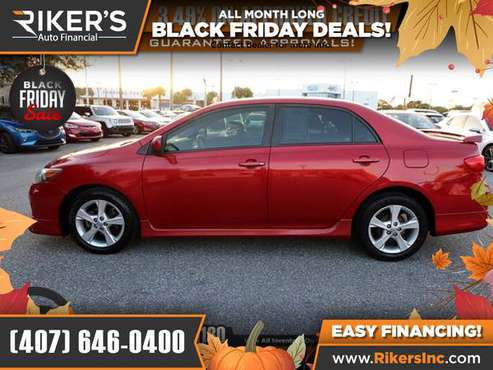 $132/mo - 2013 Toyota Corolla S - 100 Approved! - cars & trucks - by... for sale in Kissimmee, FL