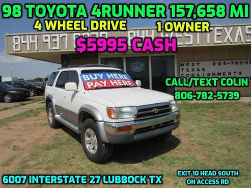 1998 TOYOTA 4RUNNER LIMITED for sale in Lubbock, TX