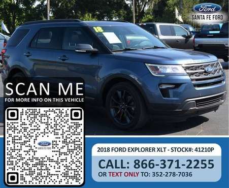 2018 FORD EXPLORER XLT Camera, Leather/Suede Seats, WiFi for sale in Alachua, FL