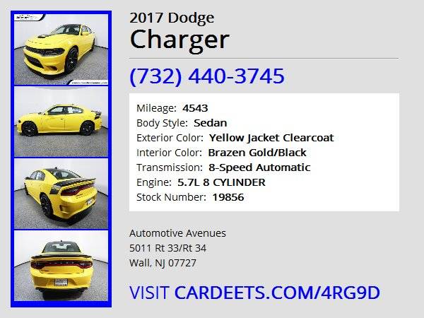 2017 Dodge Charger, Yellow Jacket Clearcoat for sale in Wall, NJ – photo 22