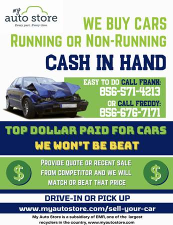 We buy cars for Cash hassle free! My Auto Store - cars & trucks - by... for sale in New Castle, DE