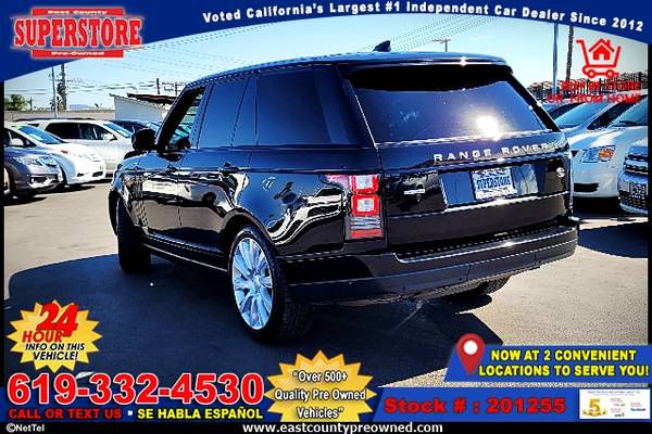 2017 LAND ROVER RANGE ROVER 5.0L V8 SUPERCHARGE-EZ FINANCING-LOW... for sale in El Cajon, CA – photo 3