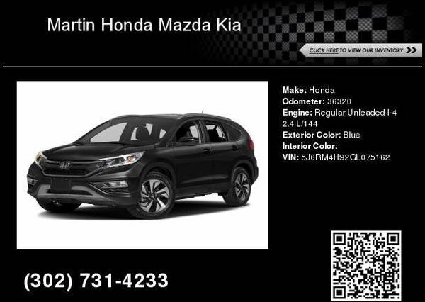 2016 Honda Cr-v Touring for sale in Newark, DE
